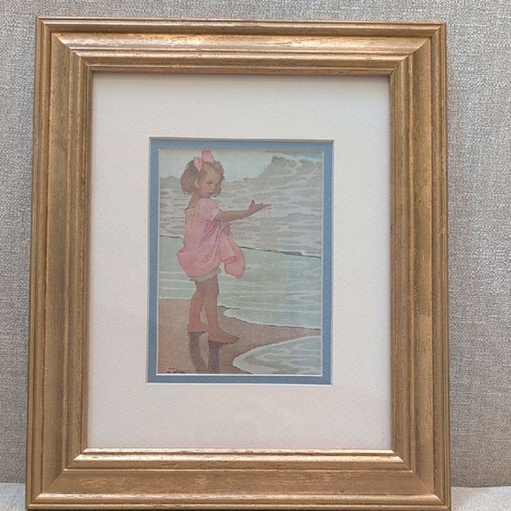 Framed Art Print "Little Drops Of Water" by Jessie Willcox Smith Vintage